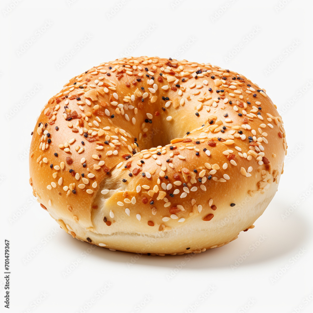 tasty bagel isolated on transparent background created with Generative Ai tasty bagel isolated on transparent background created with Generative Ai