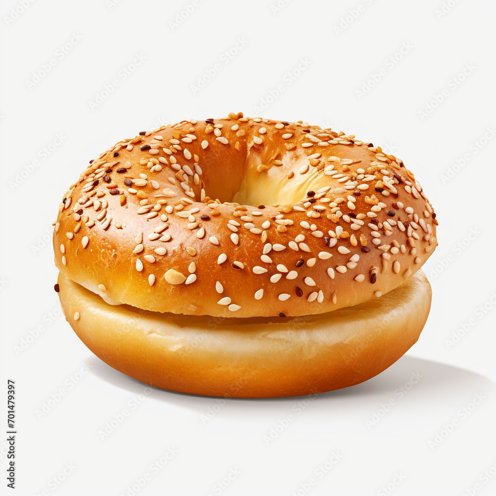 tasty bagel isolated on transparent background created with Generative Ai tasty bagel isolated on transparent background created with Generative Ai