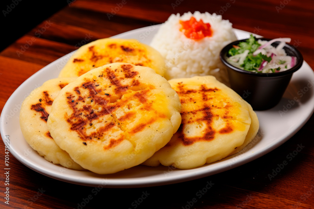 Venezuelan arepas dish