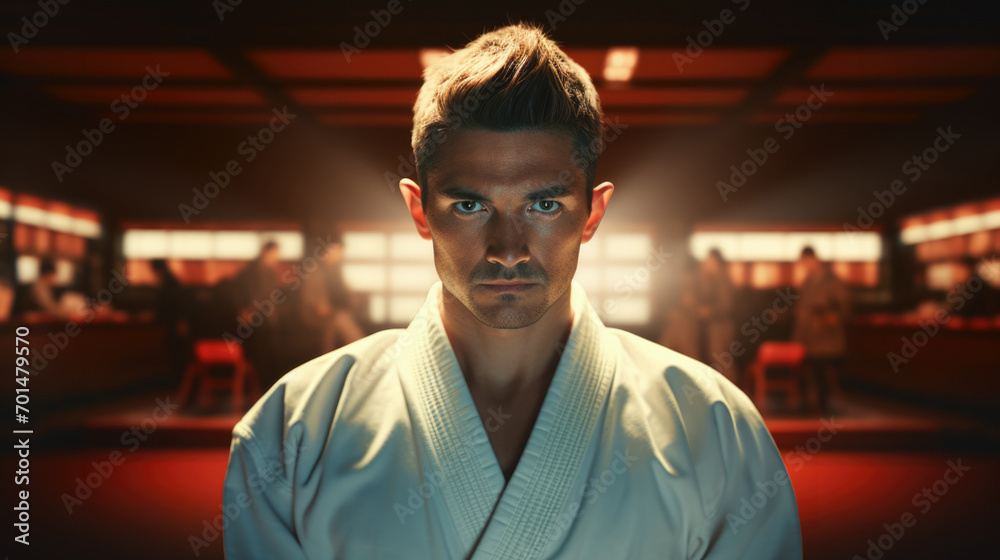 Fototapeta premium practicante de artes marciales generative ai