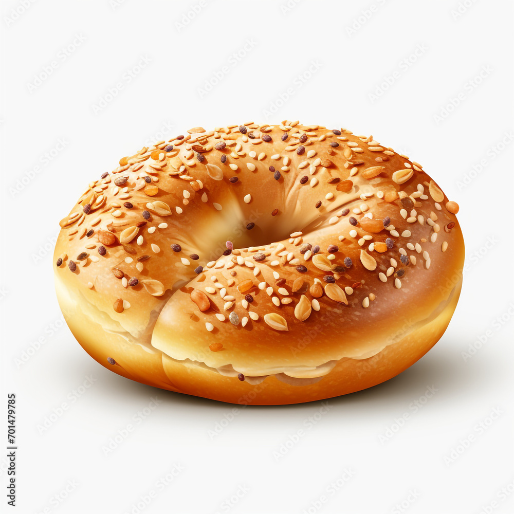tasty bagel isolated on transparent background created with Generative Ai tasty bagel isolated on transparent background created with Generative Ai