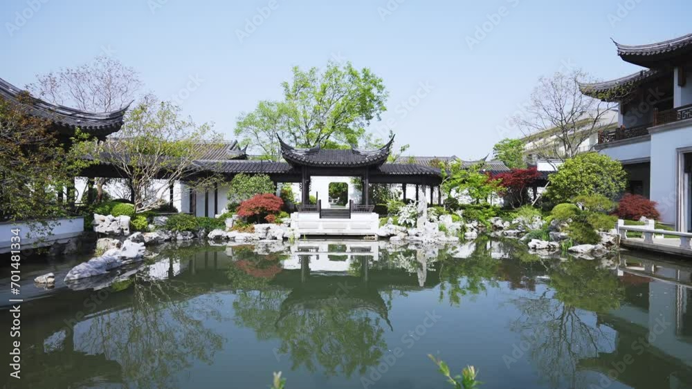 pond and pavilion pond and pavilion