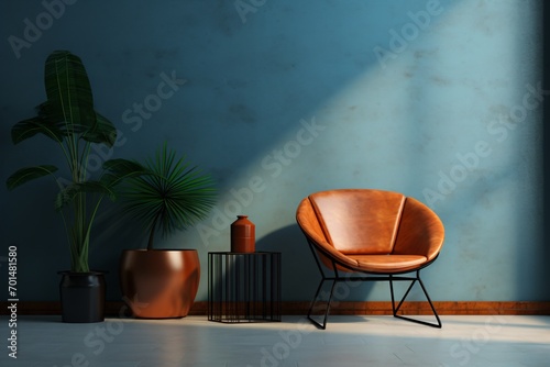 A luxurious leather sofa in a modern living room