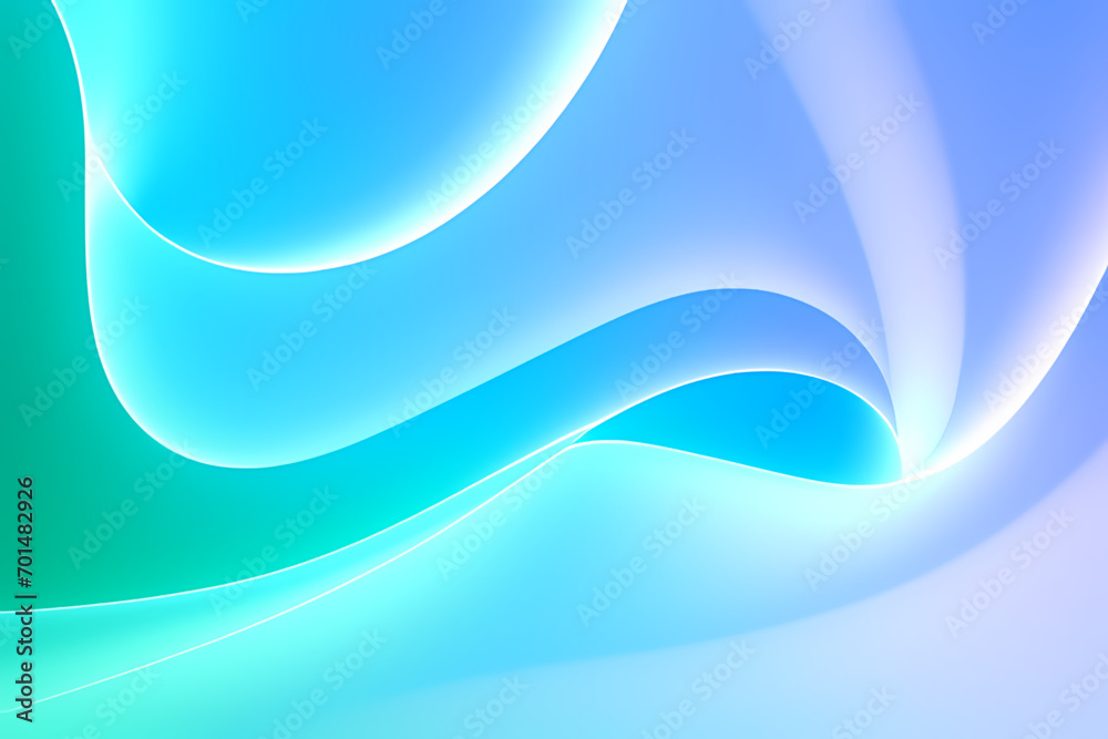 Obraz premium Abstract Light Blue Background. colorful wavy design wallpaper. creative graphic 2 d illustration. trendy fluid cover with dynamic shapes flow.