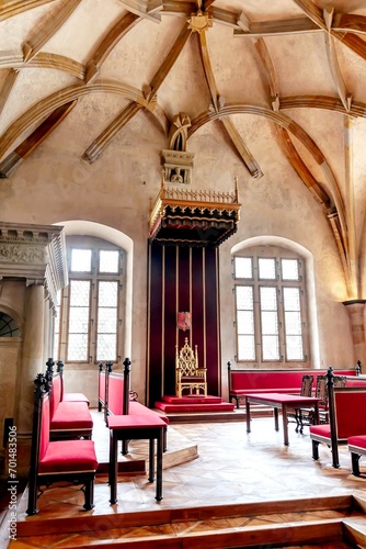 The Throne Hall in the Old Royal Palace, Prague Castle