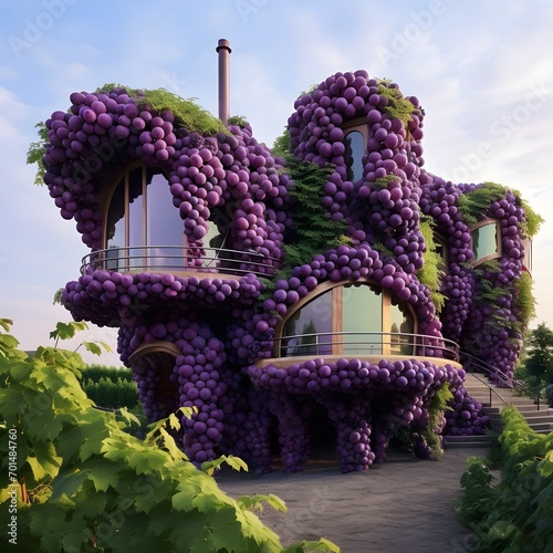 A house built in the shape of grapes

