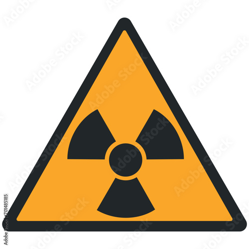 WARNING PICTOGRAM, RADIOACTIVE MATERIAL OR IONIZING RADIATION ISO 7010 - W003