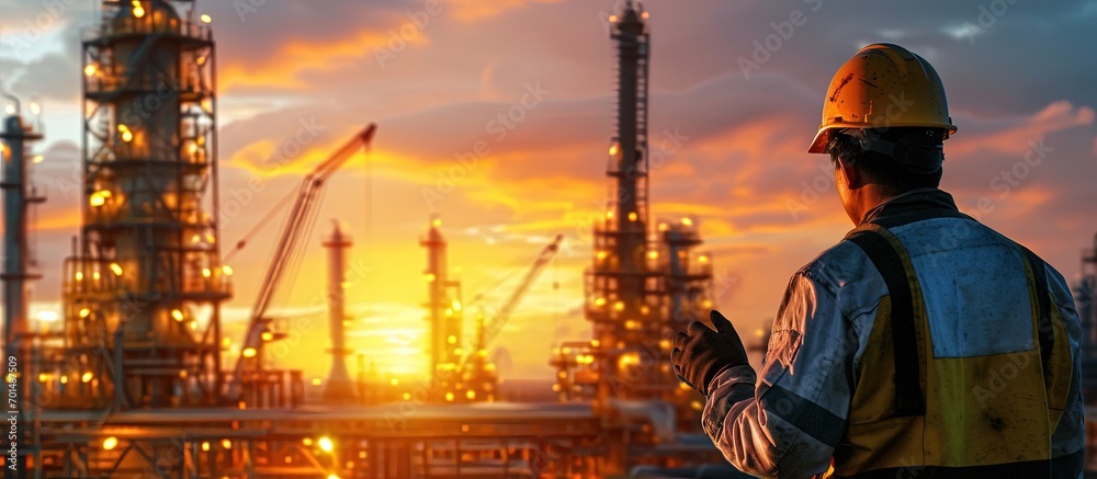 Rigger construction worker holding control a primary transfer line of heat exchanger which its connecting to the load while crane is lifting construction site or chemical plant. Creative Banner Rigger construction worker holding control a primary transfer line of heat exchanger which its connecting to the load while crane is lifting construction site or chemical plant. Creative Banner