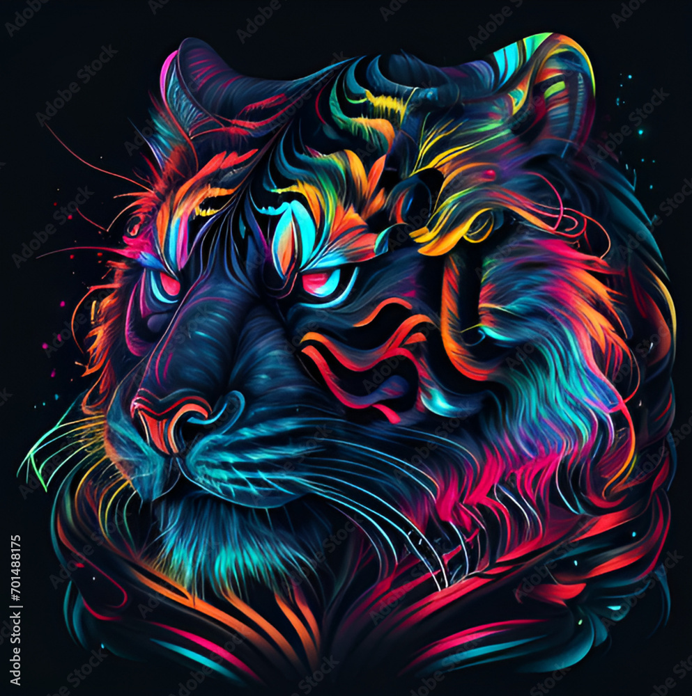 abstract colorful background with tiger abstract colorful background with tiger
