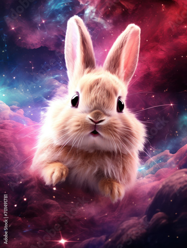 Bunny Rabbit with space background © Mik Saar