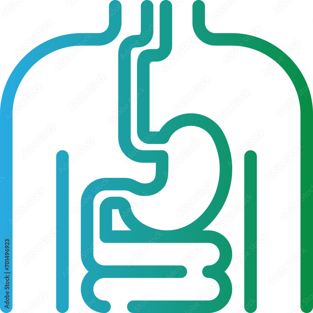 gradient icon green - Digestive system icon
A minimalist icon of the digestive system, symbolizing stomach health, digestion, or gastrointestinal issues gradient icon green - Digestive system icon
A minimalist icon of the digestive system, symbolizing stomach health, digestion, or gastrointestinal issues