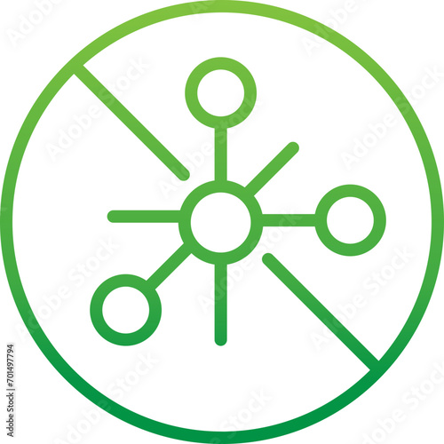 gradient green icon -  system