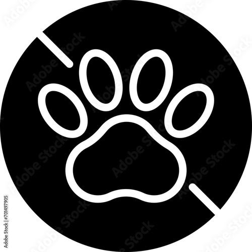 foot, no animal testing, cruelty free, black icon	