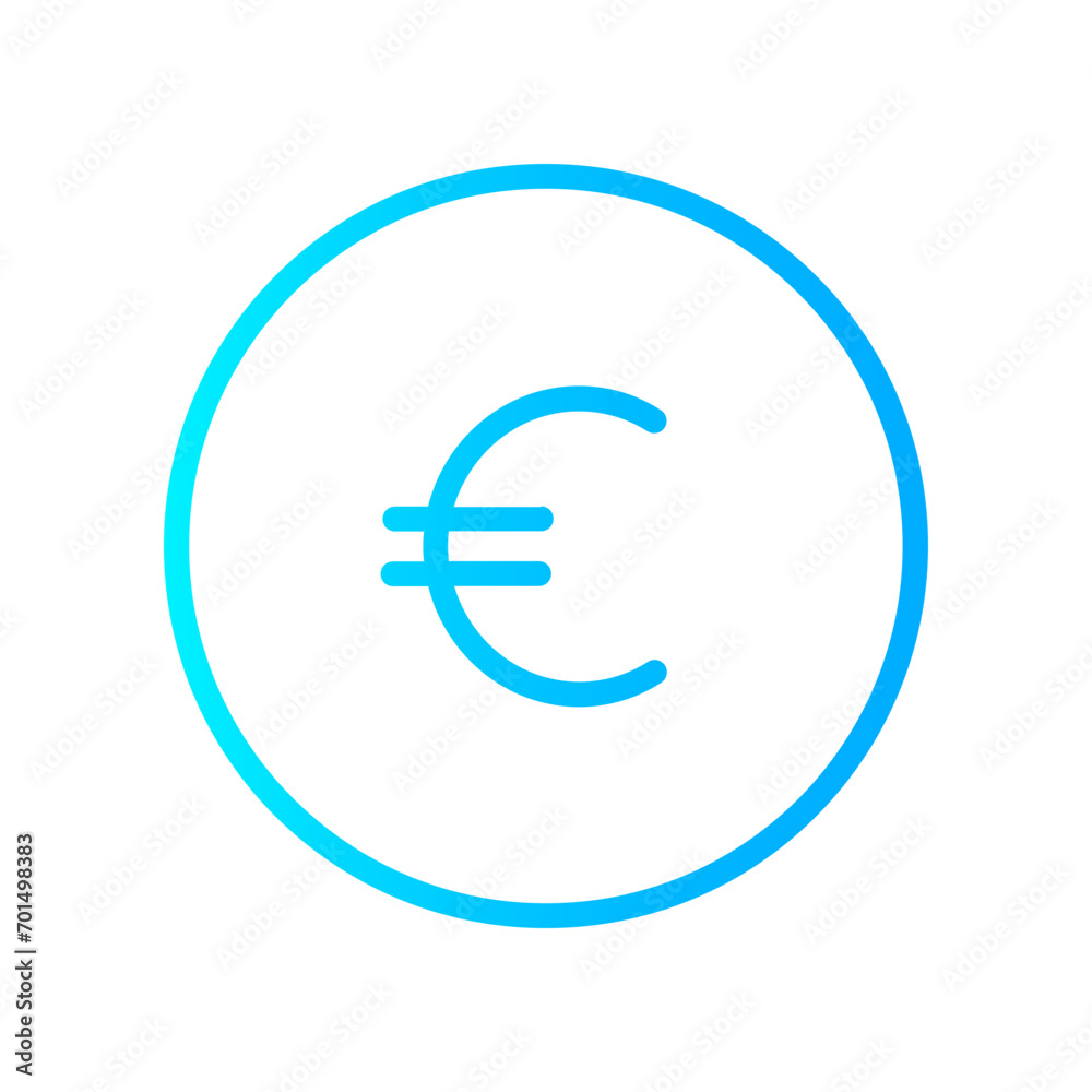 blue white gradient icon - Money Europe blue white gradient icon - Money Europe