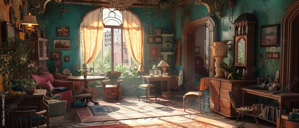 Interior of a large room