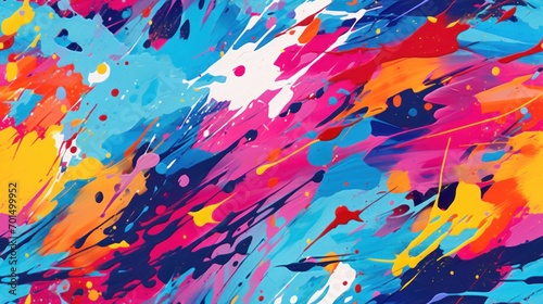  a colorful background with lots of paint splattered on the bottom of the image and the bottom of the image is blue, red, yellow, orange, pink, and blue.