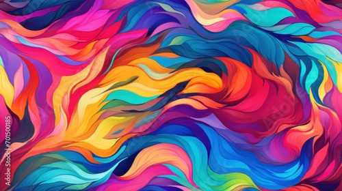  a multicolored abstract background with wavy lines and a large amount of color on the bottom half of the image. © Anna