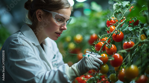 Scientists making food in a lab, GMO foods