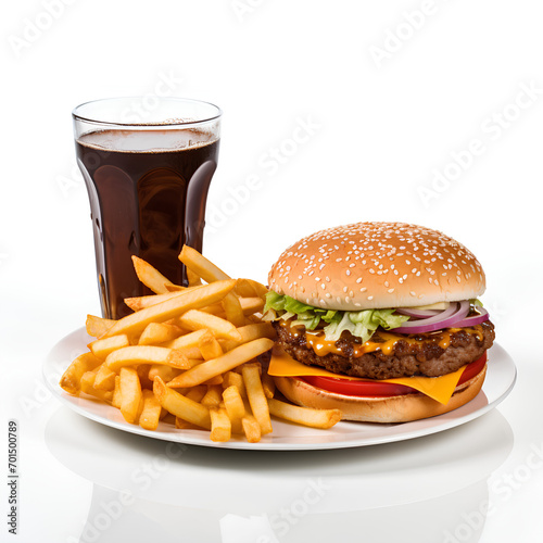 burger and fries