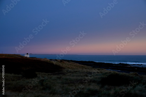 Sunrise in Northumberland in December 2023