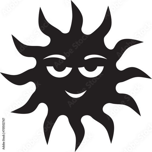 Tempestuous Outburst Angry Sun Vector Raging Inferno Black Sun’s Rage