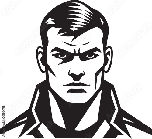 Wallpaper Mural Punch Force Iconic Boxer Silhouette Emblem Fist Fury Vector Emblematic Boxer Man Torontodigital.ca