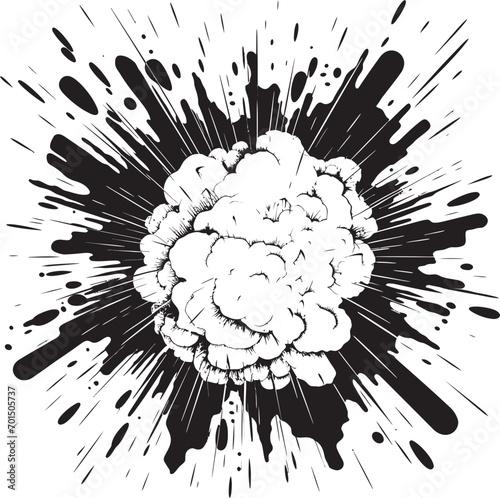 Explo Blitz Dynamic Vector Explosion Kapow Spectrum Cartoon Black Blast