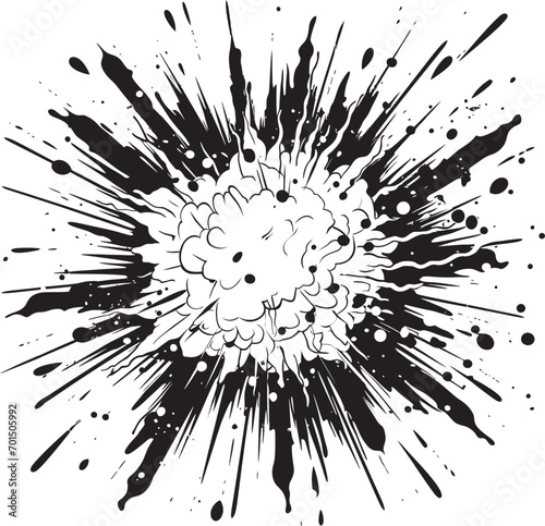 Power Pop Dynamic Explosion Silhouette Wham Bam Vector Black Blast Design