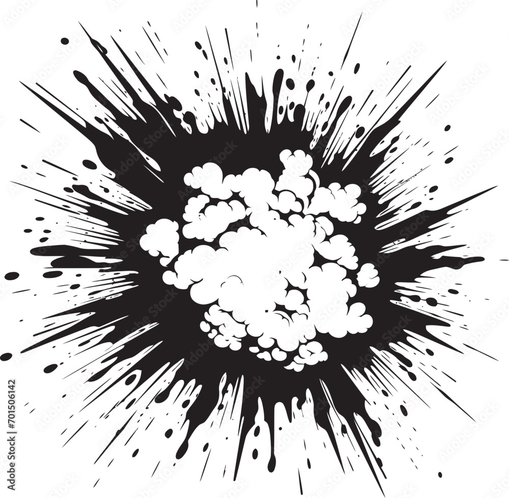 Wham Bam Black Vector Blast Dynamic Detonation Cartoon Explosive Icon Wham Bam Black Vector Blast Dynamic Detonation Cartoon Explosive Icon