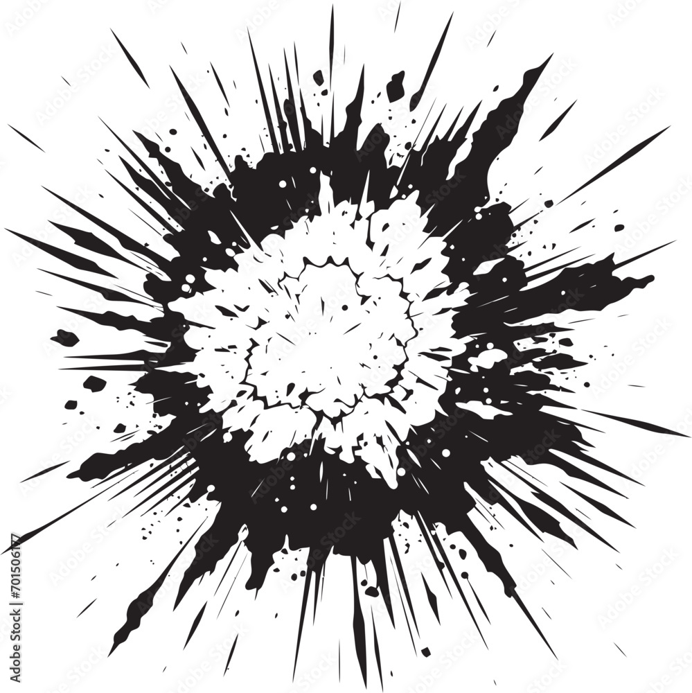 Dynamic Detonation Black Explosion Design Blast Burst Vector Black Comic Blast Dynamic Detonation Black Explosion Design Blast Burst Vector Black Comic Blast