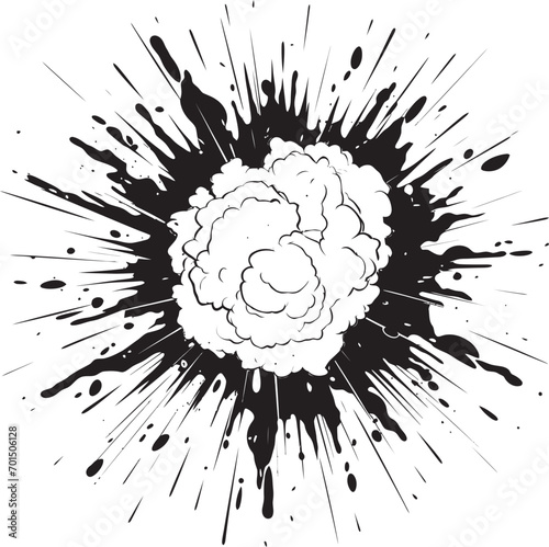 Power Pop Explosive Black Icon Wham Bam Cartoon Explosion Emblem