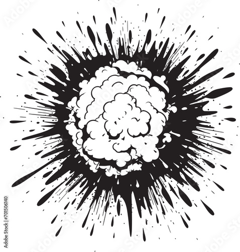 Power Pop Dynamic Explosion Emblem Wham Bam Black Vector Blast