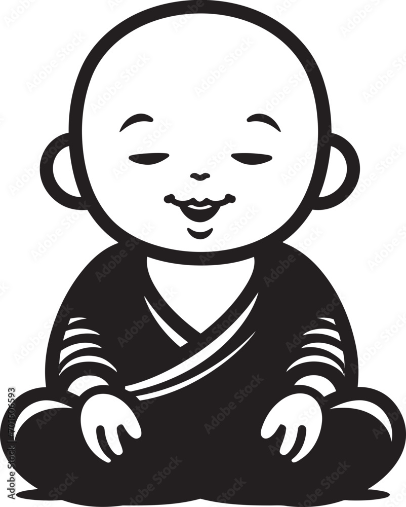 Buddha Babe Serene Vector Buddha Buddha Bambino Zen Child Emblem Buddha Babe Serene Vector Buddha Buddha Bambino Zen Child Emblem