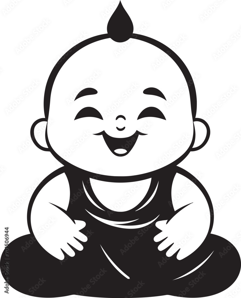 Harmony Hatchling Mini Monk Icon Tranquil Tot Black Buddha Emblem Harmony Hatchling Mini Monk Icon Tranquil Tot Black Buddha Emblem