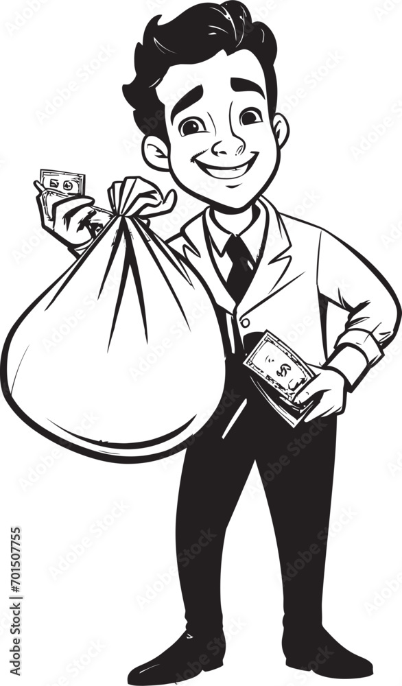 Dollar Custodian Wealthy Money Bag Wealth Sentinel Black Logo Emblem Dollar Custodian Wealthy Money Bag Wealth Sentinel Black Logo Emblem