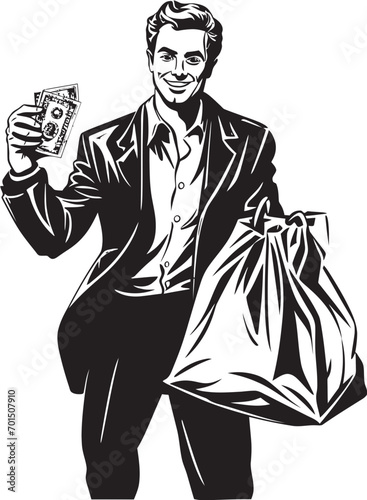 Funds Guardian Moneybag Vector Wealth Warden Iconic Bag Holder