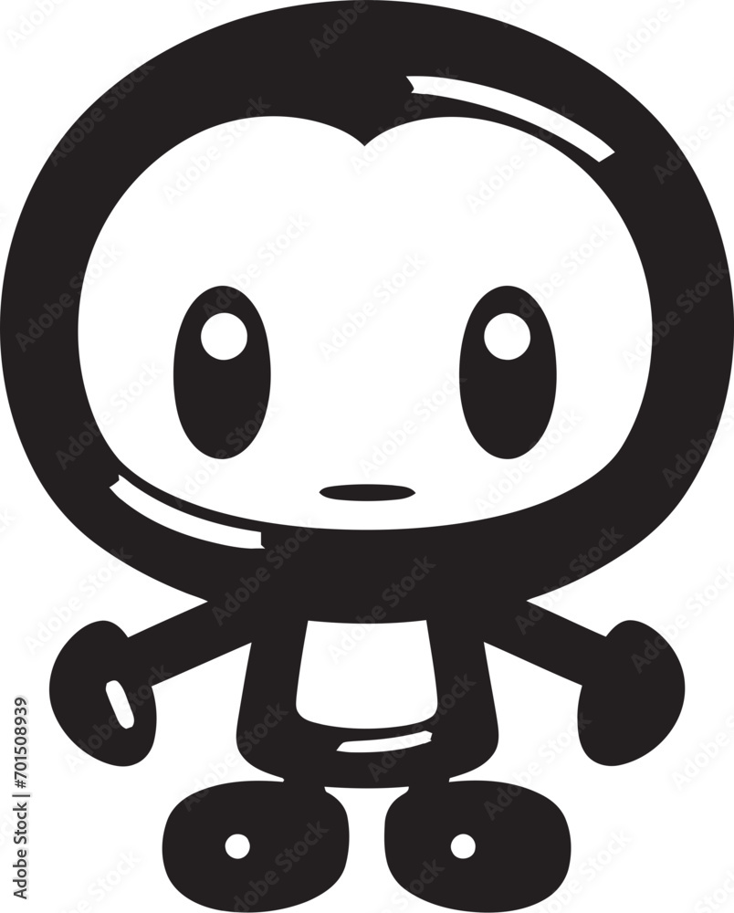 Obraz premium Dynamite Drone Mascot Black Emblem Design Explosive Bot Buddy Vector Black Logo
