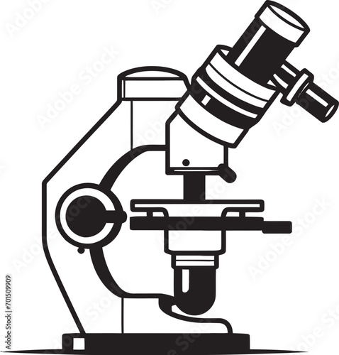 MagnifyPro Viewfinder Black Design Microscopic Explorer Vector Emblem