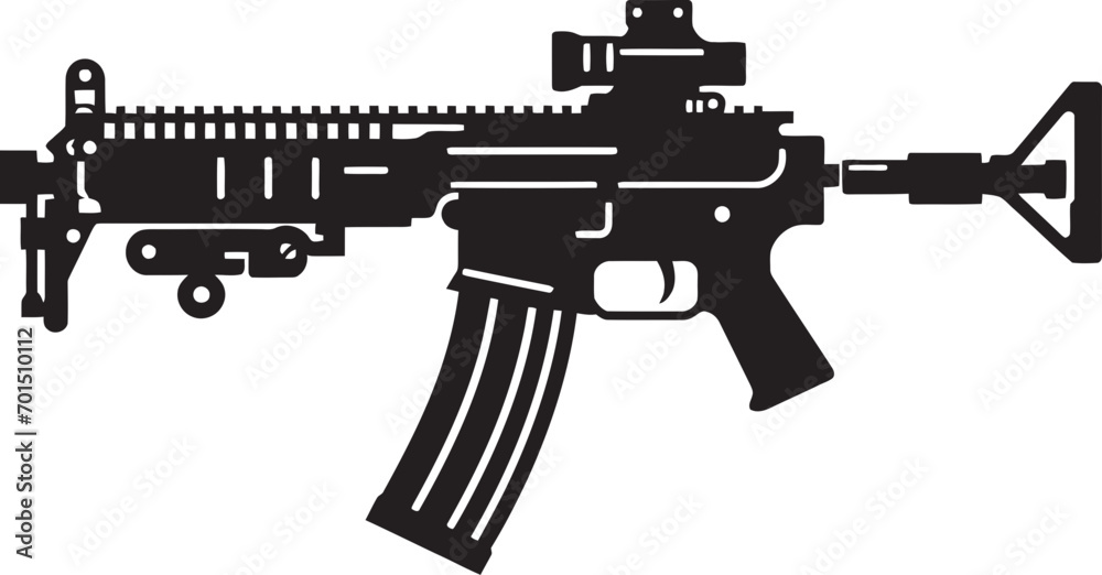Stealth Firearm System Vector Emblematic Modern Warfare Arsenal Black Logo