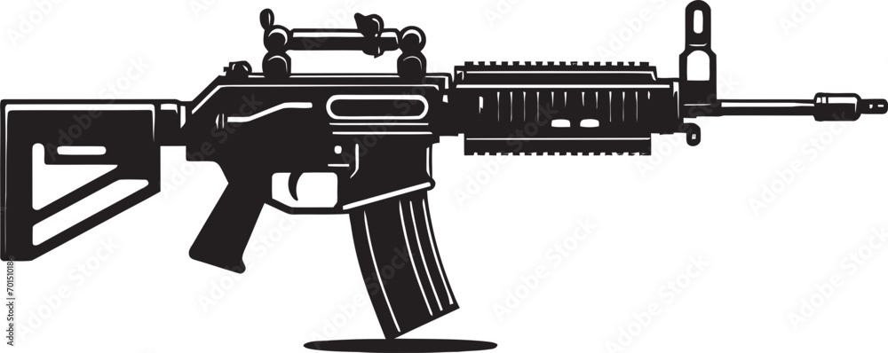 Modern Warfare Arsenal Black Emblematic Tactical ShadowStrike Gear Vector Logo