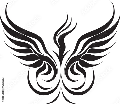 Revival Blaze Icon Vector Logo Inferno Rise Phoenix Black Iconic