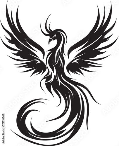 Radiant Feathered Icon Black Design Combat Arms Warrior Vector Emblematic