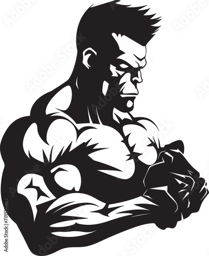 Wallpaper Mural Decayed Fitness Corpse Vector Logo Icon Muscle Massacre Icon Black Emblematic Torontodigital.ca