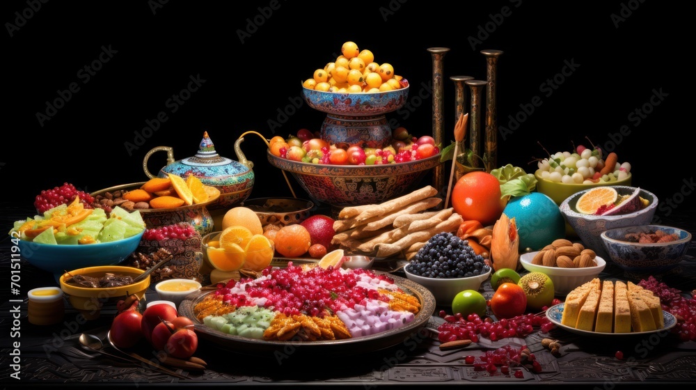  a table topped with lots of different bowls filled with different types of fruits and veggies next to each other.