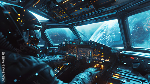cockpit of a spaceship