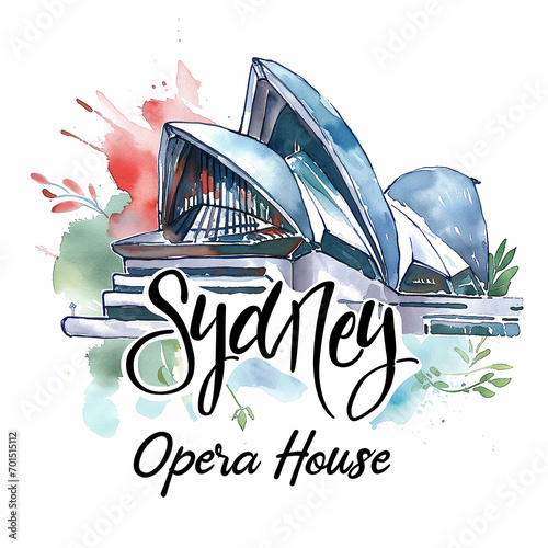 Sydney watercolor paint