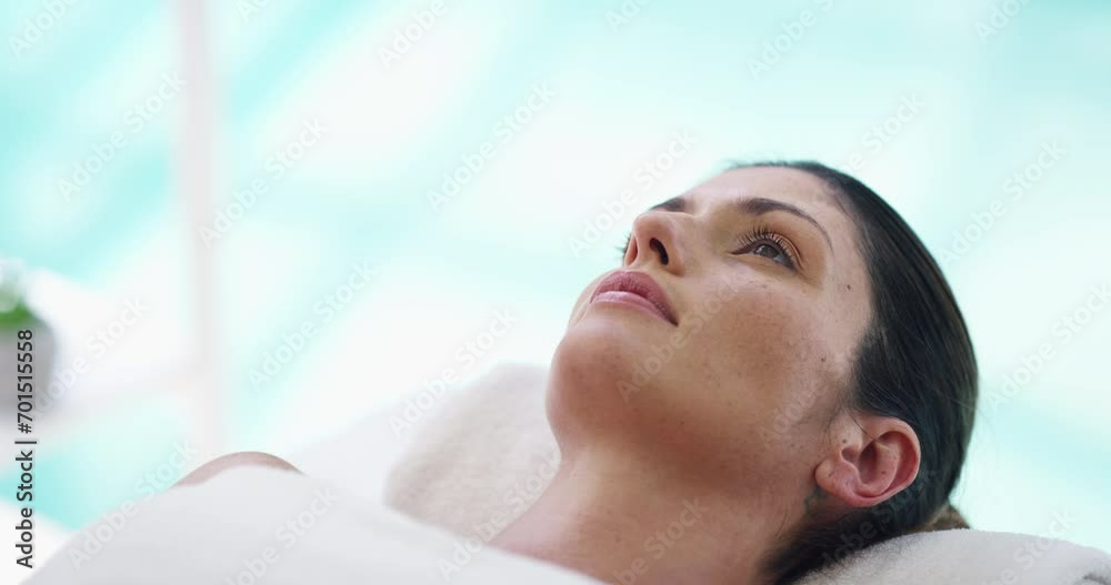 Massage, relax and woman on a table, spa and relax with vacation, stress relief and resort. Person, client and girl with peace, calm and peace with health, detox and wellness with health and luxury Massage, relax and woman on a table, spa and relax with vacation, stress relief and resort. Person, client and girl with peace, calm and peace with health, detox and wellness with health and luxury