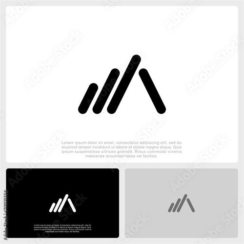 Initial Vector A Logo Design. Initial A Monogram Logo Vector Template.