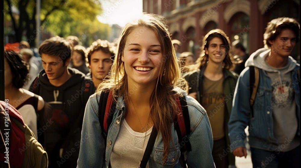 Group of Generation Z individuals Group of Generation Z individuals