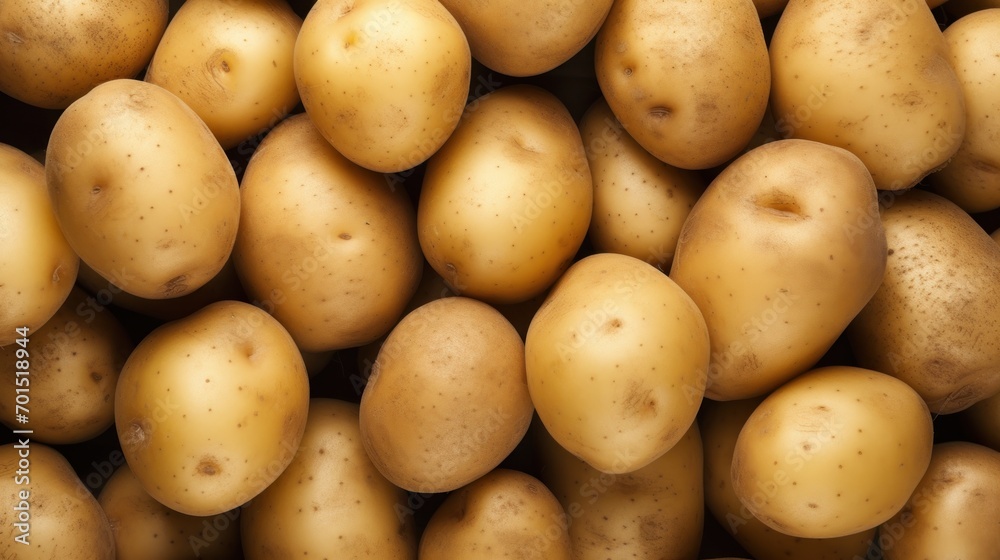 a pile of potatoes sitting next to each other on top of a pile of other potatoes on top of each other. a pile of potatoes sitting next to each other on top of a pile of other potatoes on top of each other.